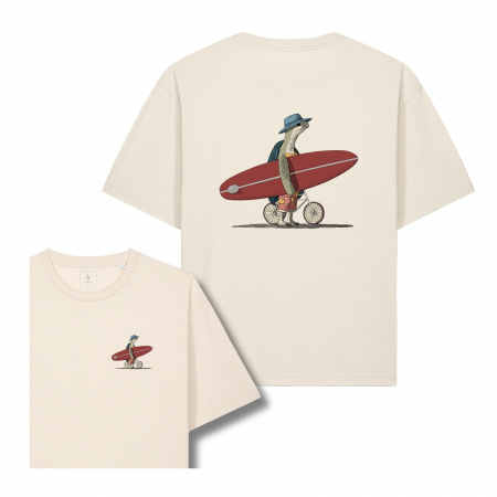 Tricouri - Tricou unisex, relaxed fit, Turtle surfer