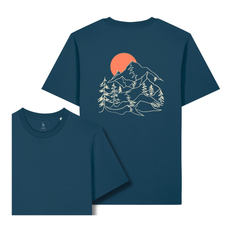 Printate & Gata de livrare - Tricou unisex, XL, Sunset Peaks