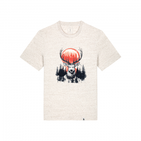 Tricou unisex, Sunset Stag