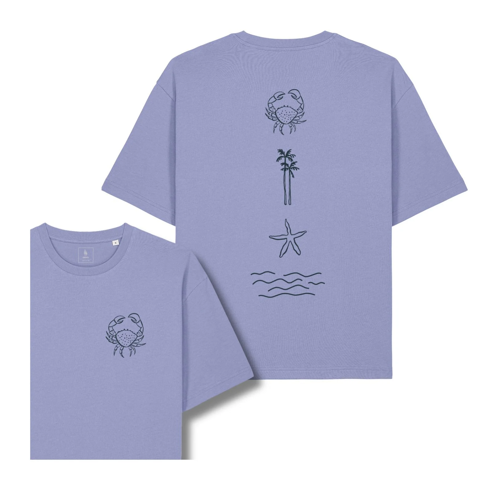 Printate & Gata de livrare - Tricou unisex, XXS/XS/S, relaxed fit, Crab