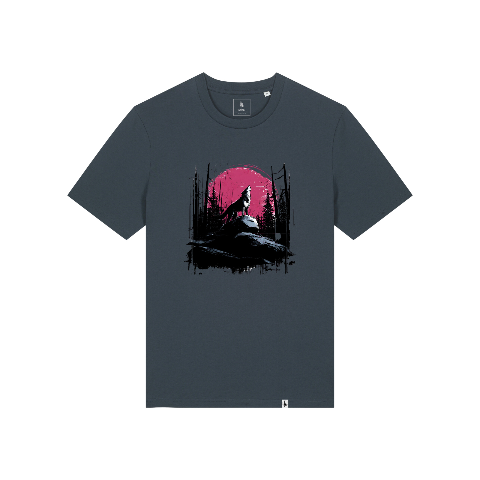 Tricou unisex, Wolf Night L, India Ink Grey