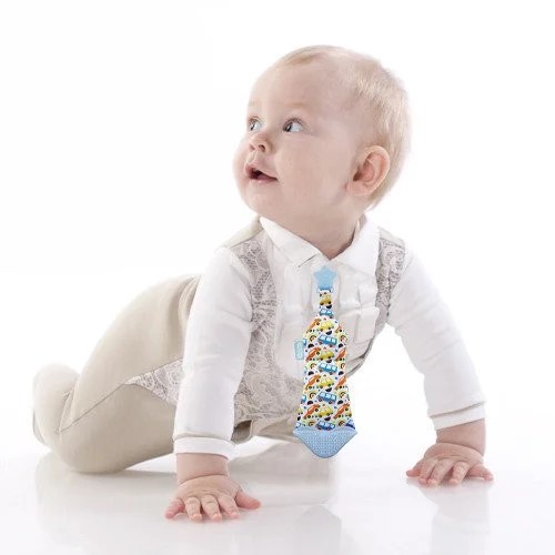 Cravata pentru bebelusi cu jucarie dentitie