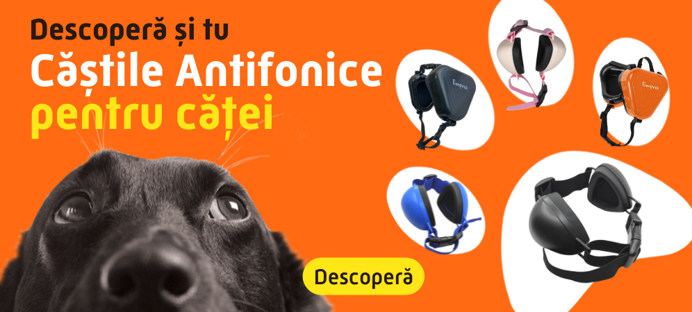 banner care face trimitere catre casti antifonice pentru caini 