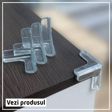Set 4 protectii colturi tridimensionale silicon transparent Empria