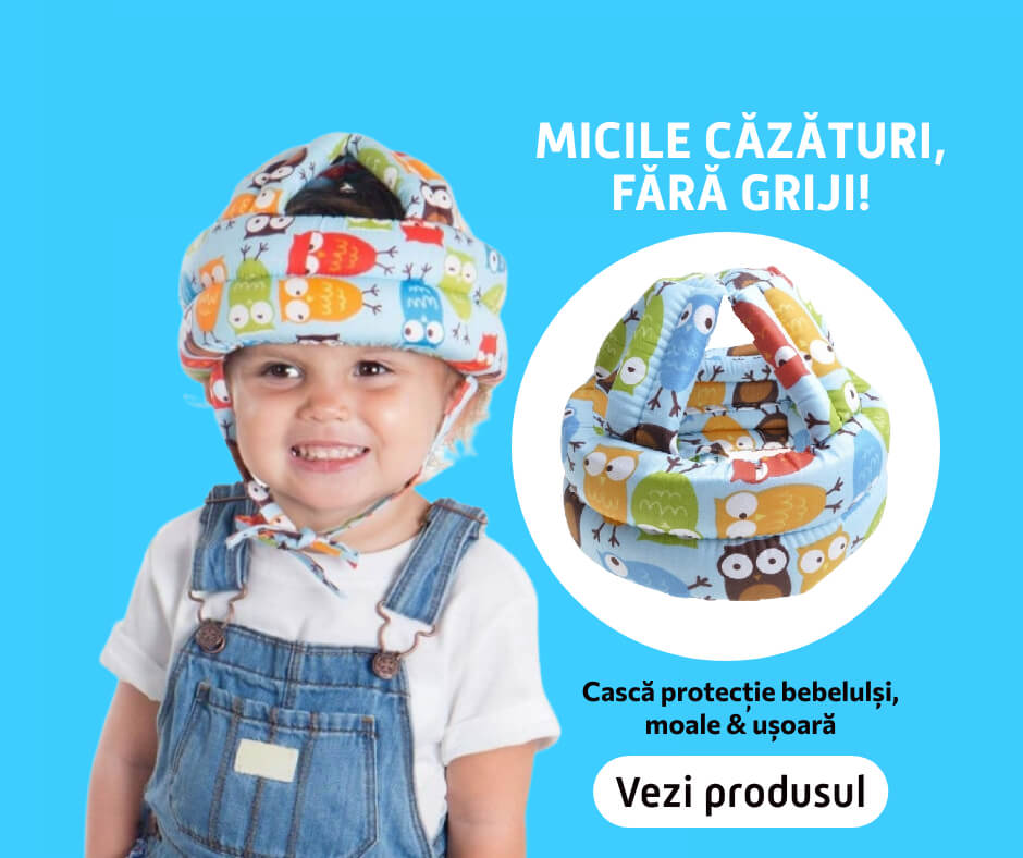 imagine copil cu casca antisoc pe cap