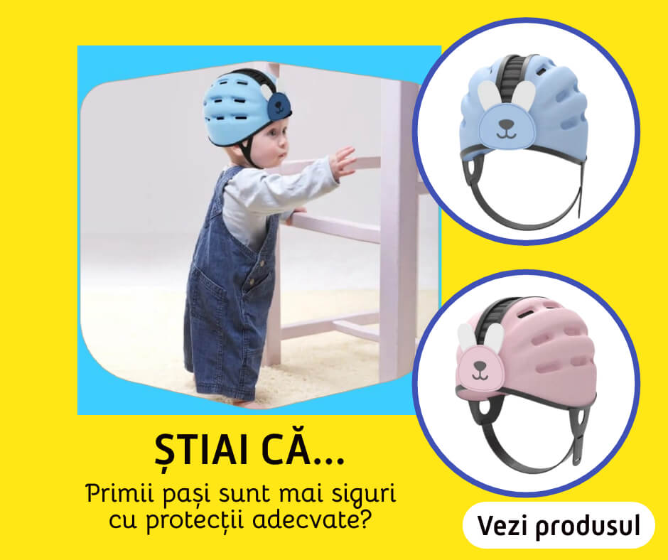 imagine copil cu casca antisoc pe cap