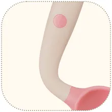 Set tacamuri roz cu maner flexibil pentru antrenament bebelusi