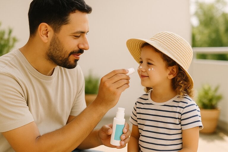 Cum se aplică corect crema de soare la copii și bebeluși – Ghid complet 2025