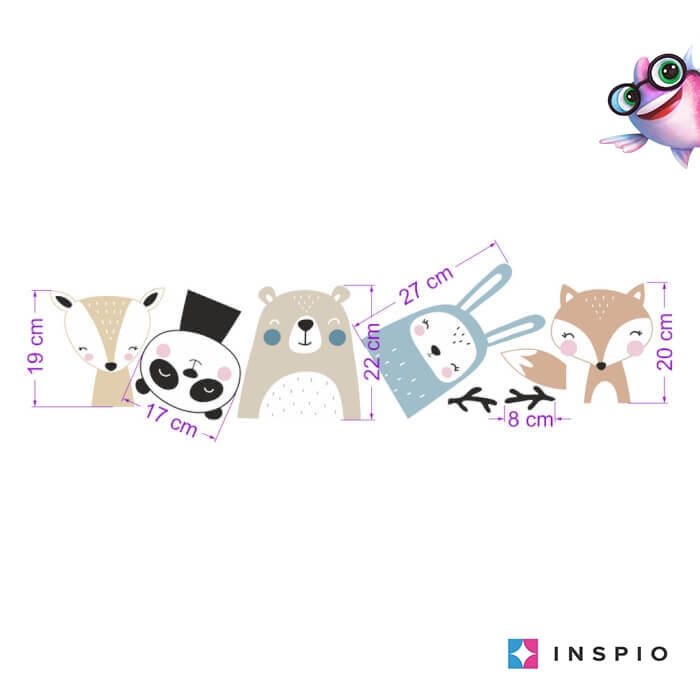 Animale - autocolante pentru camera copiilor, de la 19 la 28 cm [2]