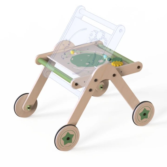 Antepremergator din lemn cu masuta de activitati 2 in 1 MamaToyz [8]
