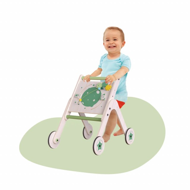 Antepremergator din lemn cu masuta de activitati 2 in 1 MamaToyz [12]