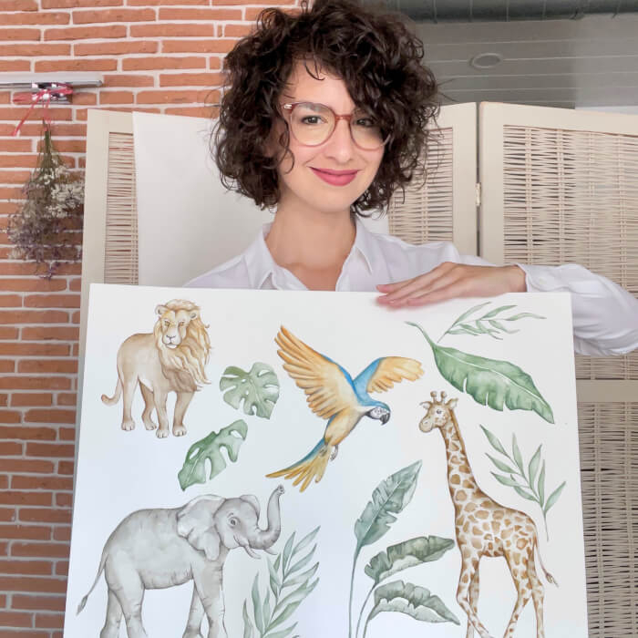 Autocolant pentru perete - animale SAFARI din salbaticie [6]