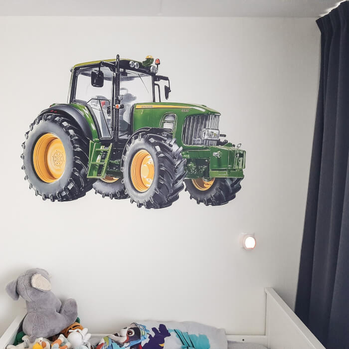 Autocolant pentru perete - Tractor,  Verde, Diverse dimensiuni [6]