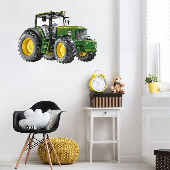 Autocolant pentru perete - Tractor,  Verde, Diverse dimensiuni [2]