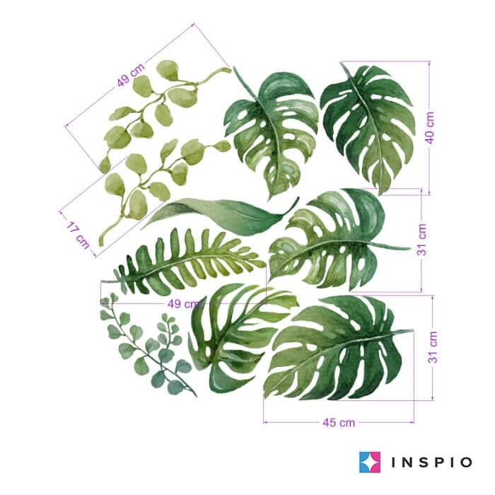 Autocolante pentru perete - Frunze tropicale [2]