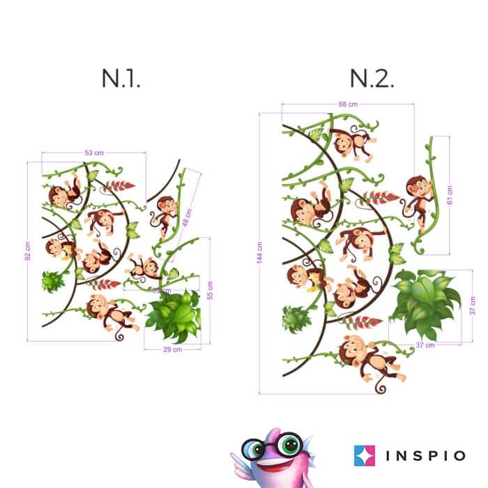 Autocolante pentru perete - In jungla, Diverse marimi [2]