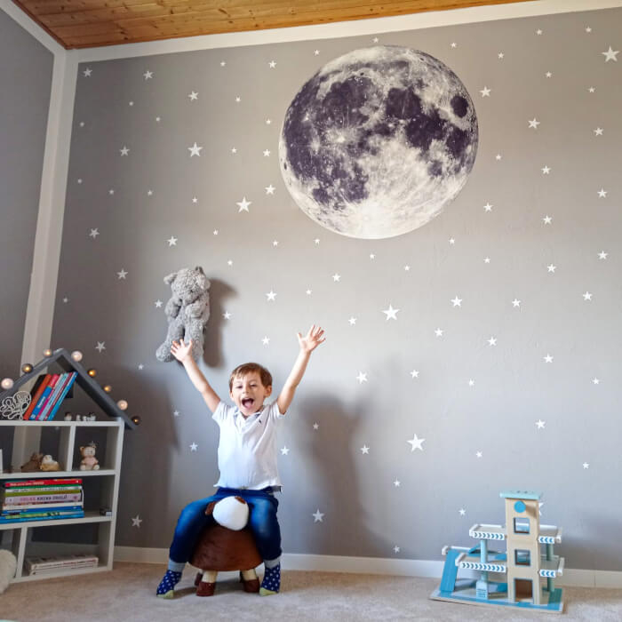 Autocolante pentru perete - Luna si stele [3]