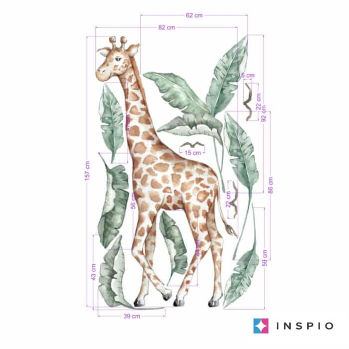 Autocolante textile - Girafa din lumea SAFARI [2]