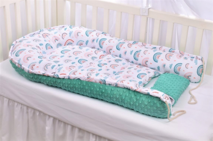 Babynest bumbac Paturica Fermecata, Curcubeu [5]