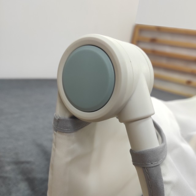 Bariera protectie pat copii, rabatabila, 180 cm, Alb/Gri [14]