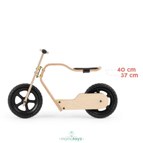 Bicicleta fara pedale MamaToyz RideMe, din lemn natural [6]