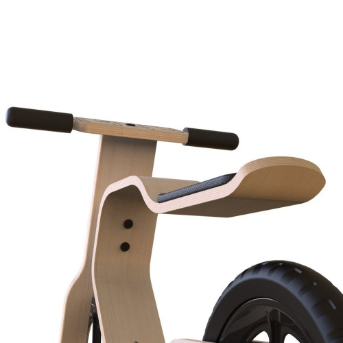 Bicicleta fara pedale MamaToyz RideMe, din lemn natural [3]