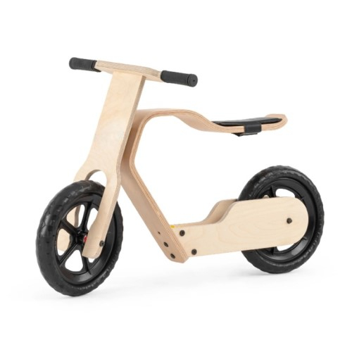 Bicicleta fara pedale MamaToyz RideMe, din lemn natural [2]