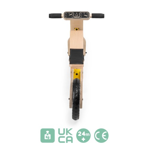 Bicicleta fara pedale MamaToyz RideMe, din lemn natural [7]