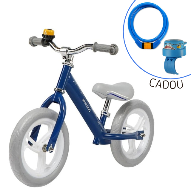 Bicicleta fara pedale Nils, Skiddou, Denim, Bleumarin