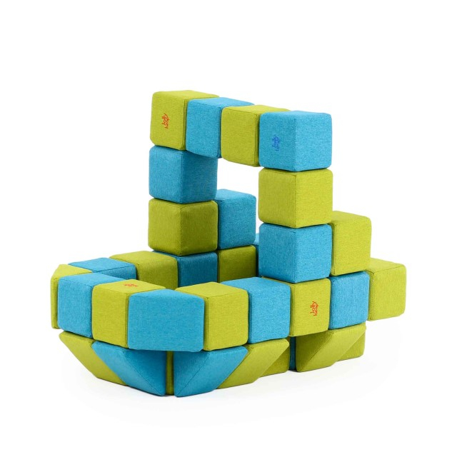 Blocuri Magnetice de construit, JollyHeap JOY , 150 cuburi, Diverse culori [10]
