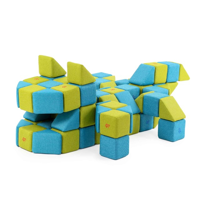 Blocuri Magnetice de construit, JollyHeap JOY , 150 cuburi, Diverse culori [7]