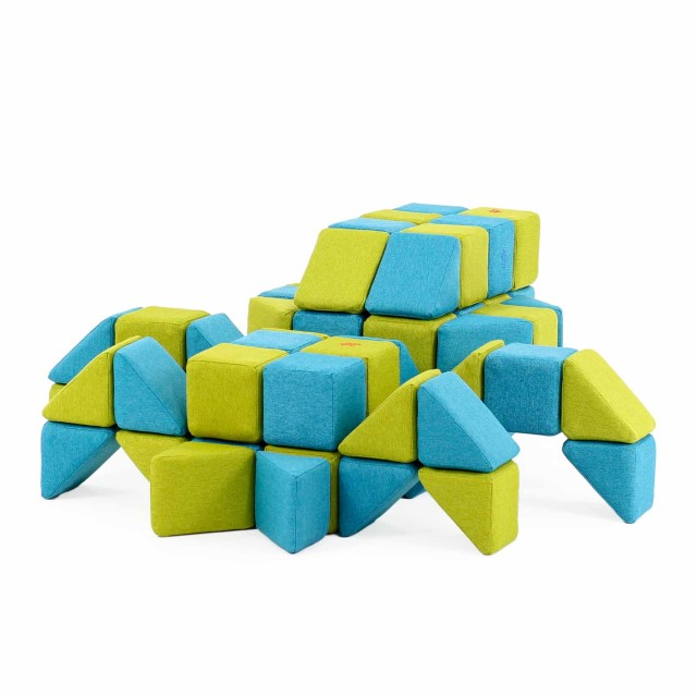 Blocuri Magnetice de construit, JollyHeap JOY , 150 cuburi, Diverse culori [9]