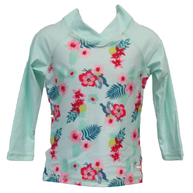 Bluza Copii Maneca Lunga, Anti-Iritatii, Protectie Soare UPF50+, Floral Mint, Diverse marimi