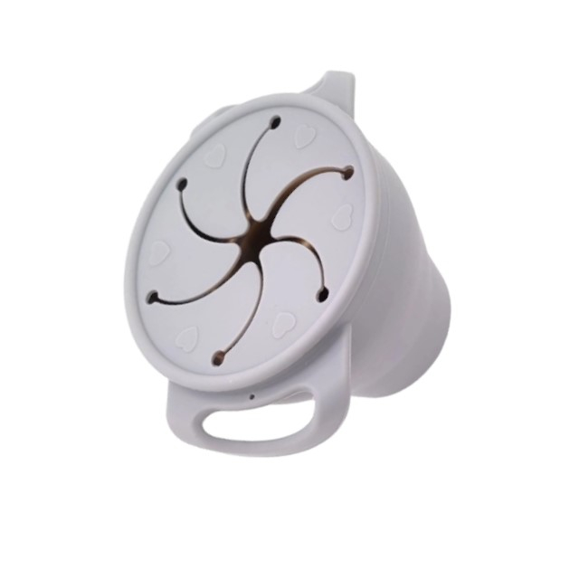 Cana din silicon 2 in 1, pentru gustari si apa, cu capac anti-varsare, Empria, Diverse culori [2]