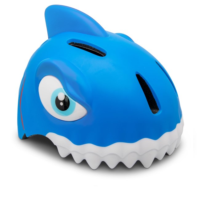 Casca protectie pentru copii, model 3D, dimensiune reglabila 49-55 cm, 2-7 ani, Shark Bleu