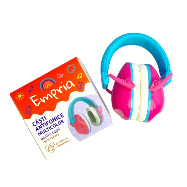 Casti antifonice copii, ajustabile, Empria, Roz [7]