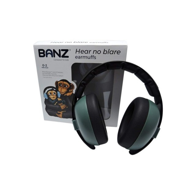 Casti antifonice pentru bebelusi si copii, Banz, Bubzee, 3-36 luni, Dark Green [4]