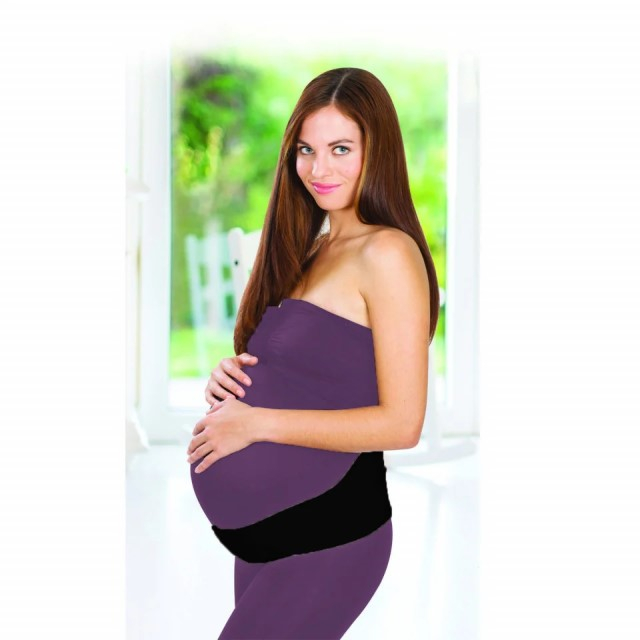 Centura abdominala pentru sustinere prenatala BabyJem Pregnancy, Negru, Marimea XL