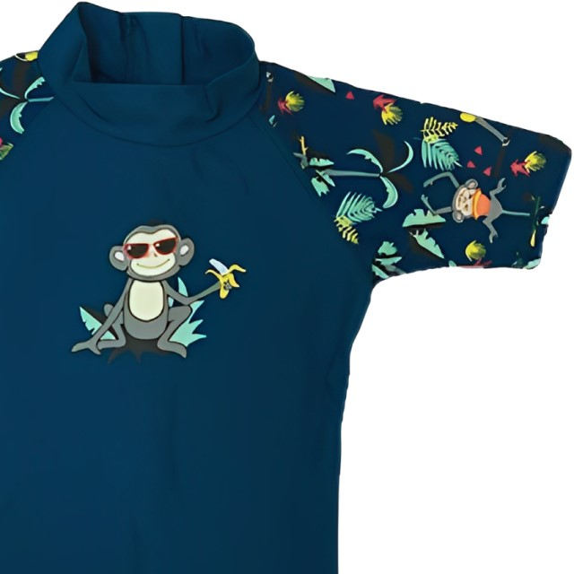 Costume de Baie / Inot pentru bebelusi si copii, Protectie Soare UPF50+, Navy Jungle, Diverse marimi [3]
