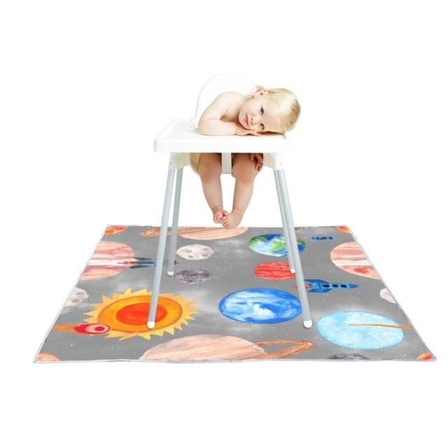 Covoras anti-murdarire pentru scaunul de masa bebe, impermeabil, lavabil, antiderapant, Diverse modele [15]