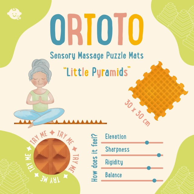 Covoras ortopedic pentru masaj, 1 piesa, model Little Pyramids,Rosu [4]