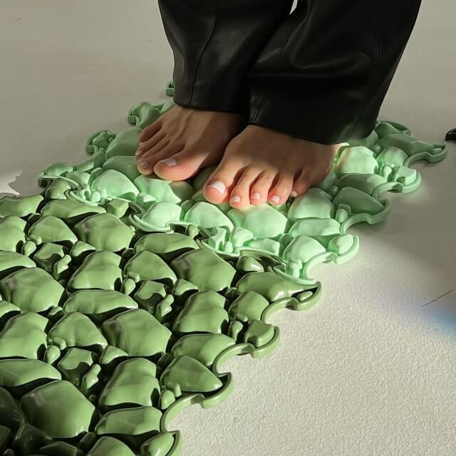Covoras ortopedic pentru masaj, 1 piesa, model Stones, Diverse culori [10]