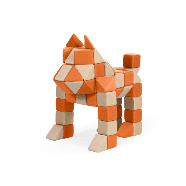 Cuburi Magnetice, JollyHeap CREATIVE, 100 cuburi - 4 forme, Diverse culori [4]