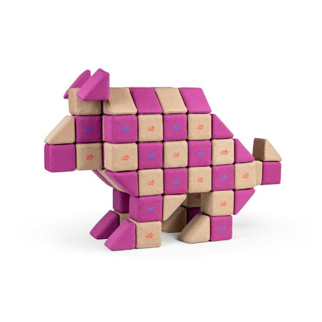 Cuburi Magnetice de joaca, JollyHeap BASIC, 100 cuburi - 2 forme, Diverse culori [9]