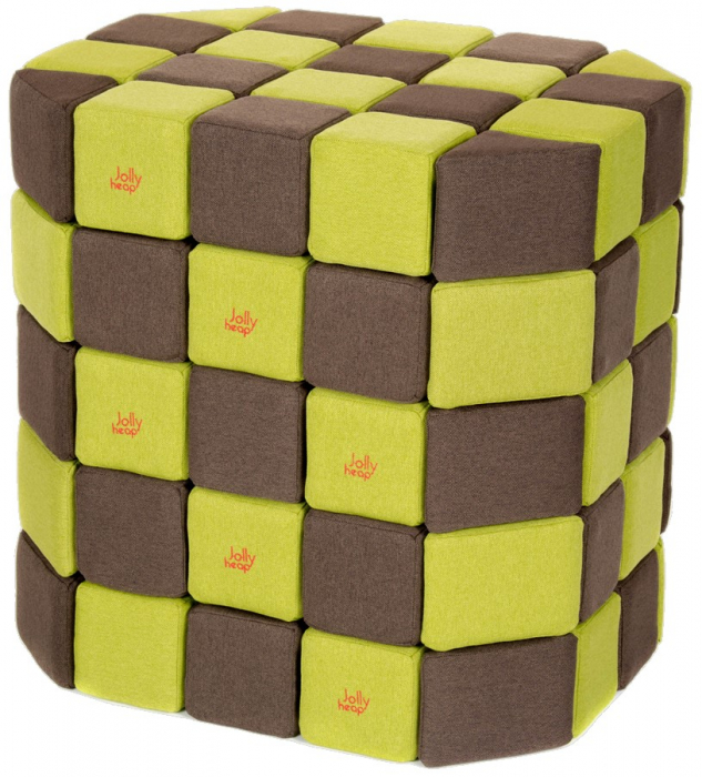 Cuburi Magnetice BASIC de joaca, JollyHeap, 100 cuburi, Diverse culori