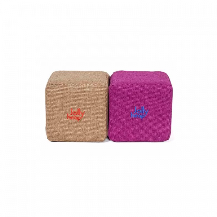 Cuburi Magnetice de constructie, JollyHeap Mini, 24 cuburi, Bej-Roz
