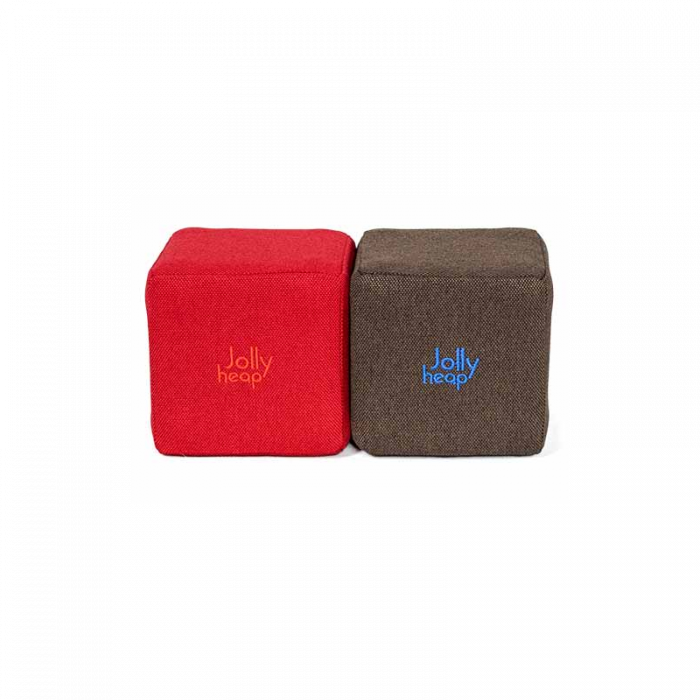 Cuburi Magnetice de constructie, JollyHeap Mini, 24 cuburi, Rosu-Maro