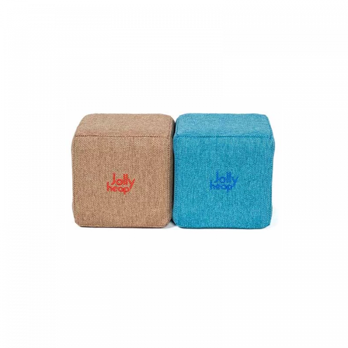 Cuburi Magnetice de constructie, JollyHeap Mini, 24 cuburi, Bej-Bleu