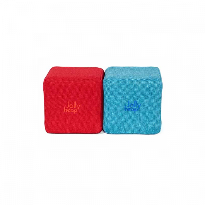 Cuburi Magnetice de constructie, JollyHeap Mini, 24 cuburi, Rosu-Bleu