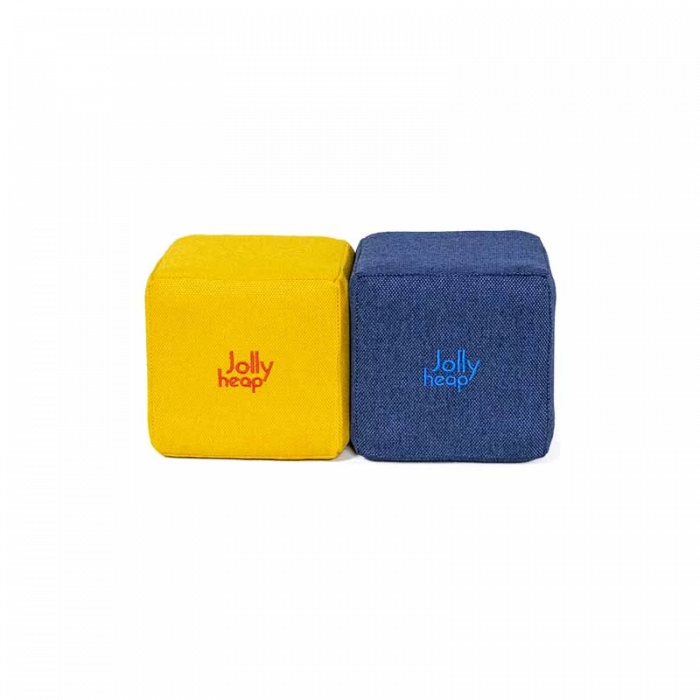 Cuburi Magnetice de constructie, JollyHeap Mini, 24 cuburi, Galben-Albastru